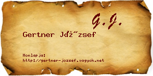 Gertner József névjegykártya