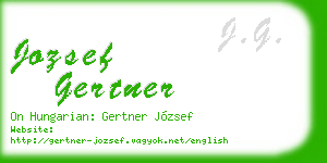 jozsef gertner business card