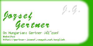 jozsef gertner business card